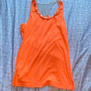 orange tank top